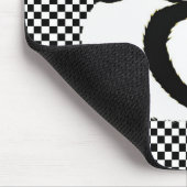 CAT-Schwanz - Liebe Schwarz-weiß Mousepad (Ecke)