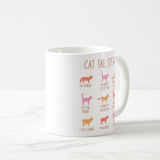 Cat Schwanz Speak Kaffeetasse (VorderseiteRechts)