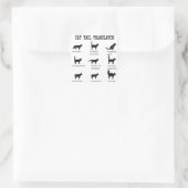 CAT SCHWANZ TRANSLATOR SQUARE STICKER (Tasche)