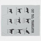 CAT-SCHWANZ-ÜBERSETZER FLEECEDECKE (Vorderseite (Horizontal))