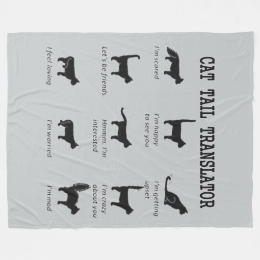 CAT-SCHWANZ-ÜBERSETZER FLEECEDECKE (Vorderseite (Horizontal))
