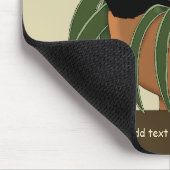 Cat Schwarz-weiß Pflanze Funny Mousepad (Ecke)