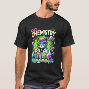 Cat Scientistry Chemistry Science Student Feline L T-Shirt