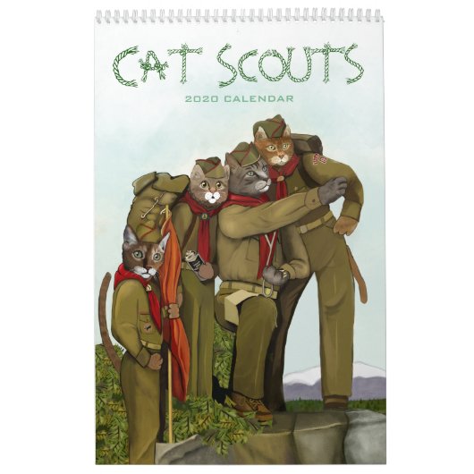 Cat Scouts 2020 Niedlich & Funny Camping Cats Kale Kalender (Titelbild)