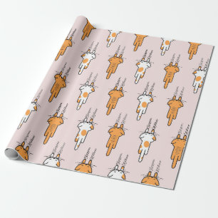 Cat scratch seamless pattern geschenkpapier