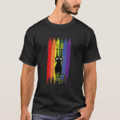 Cat Scratching Gay Pride Funny Kitten Paw Proud LG T-Shirt (Vorderseite)
