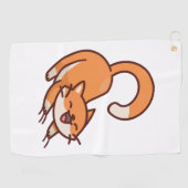 Cat Scratching Golfhandtuch (Horizontal)