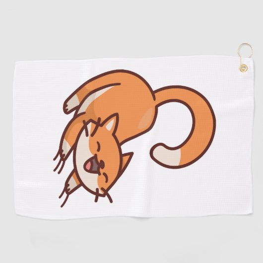 Cat Scratching Golfhandtuch (Horizontal)