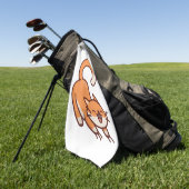 Cat Scratching Golfhandtuch (Gras)