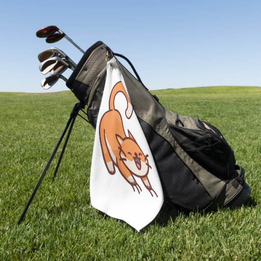 Cat Scratching Golfhandtuch (Gras)