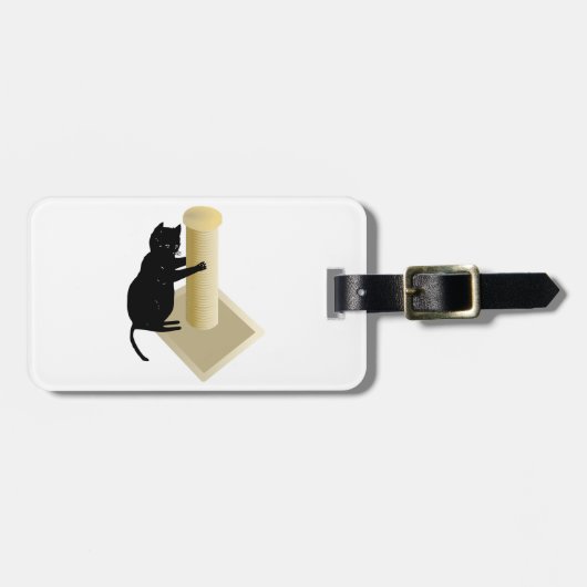 Cat Scratching Post Luggage Tags Gepäckanhänger (Vorderseite horizontal)