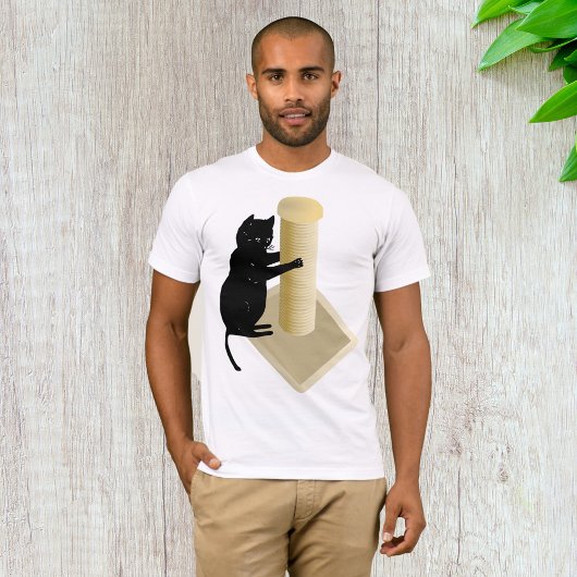 Cat Scratching Post Mens T - Shirt