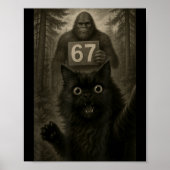 Cat Selfie 67 Meme Six Seven Funny Bigfoot  Poster (Vorne)