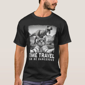 Cat Selfie Dinosaur Funny für Cat Vater Mama T-Shirt
