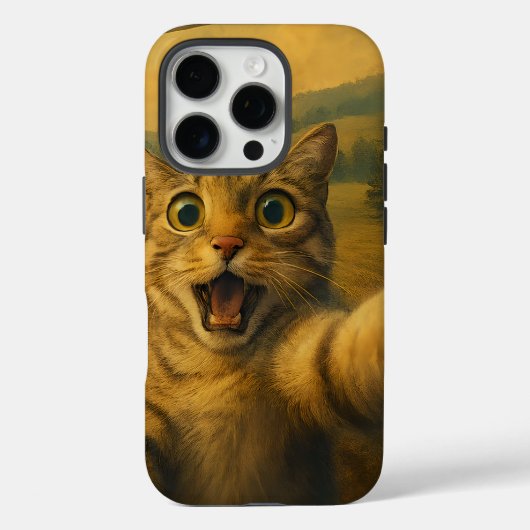 Cat Selfie mit Alien UFO Funny Cat Geschenke Case-Mate iPhone Hülle (Rückseite)