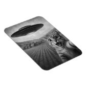 Cat Selfie mit Alien UFO Funny Cat Geschenke Magnet (Rechte Seite)
