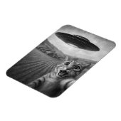 Cat Selfie mit Alien UFO Funny Cat Geschenke Magnet (Linke Seite)