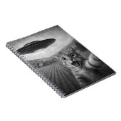 Cat Selfie mit Alien UFO Funny Cat Geschenke Notizblock (Rechte Seite)