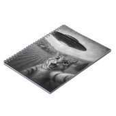 Cat Selfie mit Alien UFO Funny Cat Geschenke Notizblock (Linke Seite)