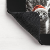 Cat Selfie Racoon Funny Santa Christmas Dog Mousepad (Ecke)