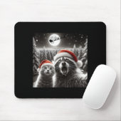 Cat Selfie Racoon Funny Santa Christmas Dog  Mousepad (Mit Mouse)