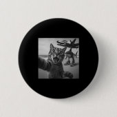 Cat Selfie Shark Crocodile Italian Brainrot Meme M Button (Vorderseite)