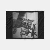 Cat Selfie Shark Crocodile Italian Brainrot Meme M Fleecedecke (Vorderseite (Horizontal))