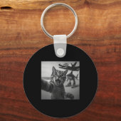 Cat Selfie Shark Crocodile Italian Brainrot Meme M Schlüsselanhänger (Vorderseite)