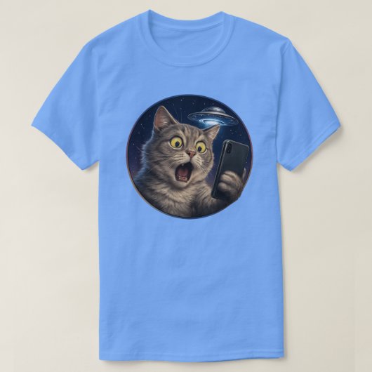 Cat Selfie UFO T-Shirt (Design vorne)