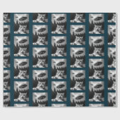Cat Selfie UFO Wrapping Papier Weihnachtsfest Geschenkpapier (Flach)