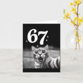Cat Selfie With 67 Meme Funny Cats Graphic For Men Karte (Gelbe Blume)