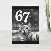 Cat Selfie With 67 Meme Funny Cats Graphic For Men Karte (Vorderseite)