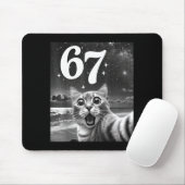 Cat Selfie With 67 Meme Funny Cats Graphic For Men Mousepad (Mit Mouse)
