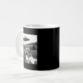 Cat Selfie With Alien Ufo Funny Cat Alien Bigfoot  Kaffeetasse (Vorderseite Links)