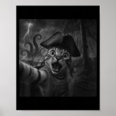 Cat Selfie With Kraken Octopus Funny Meme Men Wome Poster (Vorne)
