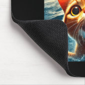 Cat Selfie With Shark Funny  Mousepad (Ecke)