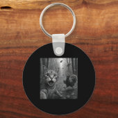 Cat Selfie With Turkey Funny Happy Thanksgiving Da Schlüsselanhänger (Vorderseite)