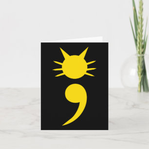 Cat Semicolon May Mental Health Awareness Montag Karte
