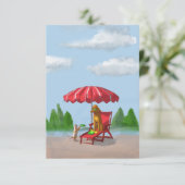 Cat Servant and Poodle Note Card Dankeskarte (Stehend Vorderseite)