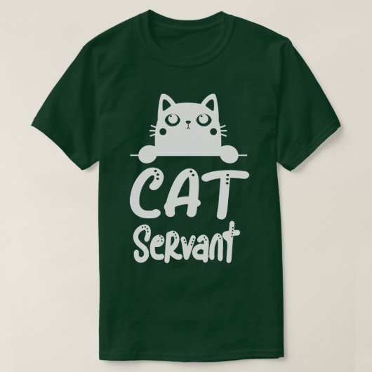 Cat Servant Funny Cat Owner Felsen Lover T-Shirt (Design vorne)