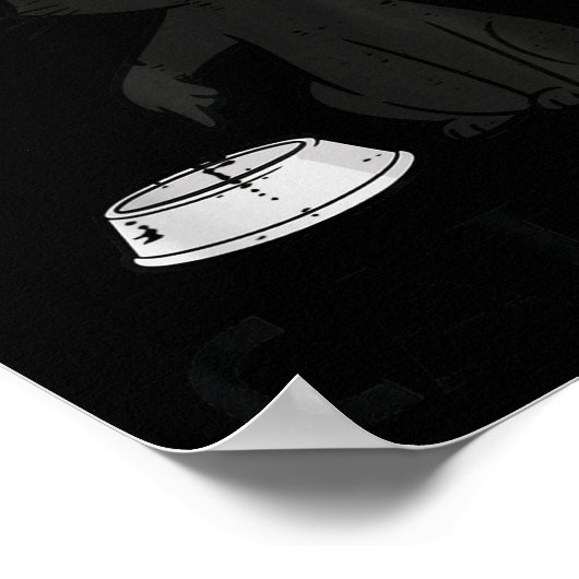 Cat Servant Funny Fur Mom Dad Pet Men Women Kids Poster (Ecke)