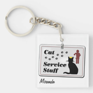 Cat Service Staff (anpassbar) Schlüsselanhänger