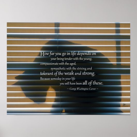 Cat Shadow mit Zitat-Poster-Druckern Poster (Vorne)