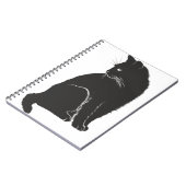 Cat Shadow Silhouette Black Animal Notizblock (Linke Seite)