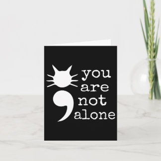 Cat Shape Semicolon Geschenke Suizidprävention Awa Karte