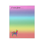 Cat Shaped Rainbow Drehung Notizblock (Rotiert)