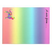 Cat Shaped Rainbow Drehung Notizblock (Vorderseite)