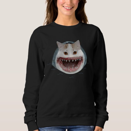 Cat Shark Shark Cat Scary Cat Sweatshirt (Vorderseite)