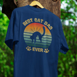 Cat-Shirt Men Best Cat Dad Ever Funny T-Shirt