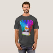 Cat Shirt Rainbow DJ Cat (Vorne ganz)
